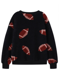 Fashion Loose Halloween Print Plush Loose Pullover Sweatshirt