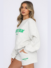 Fashionable street style English letter print sweatshirt sweatpants sweater suit