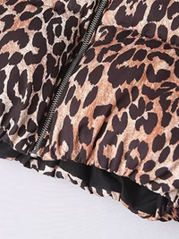 New Leopard Print Stand Collar Jacket Cotton Outerwear