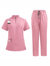 Stand collar zipper doctor nurse work uniform surgical gown surgical gown washing gown operating room straight pants solid color