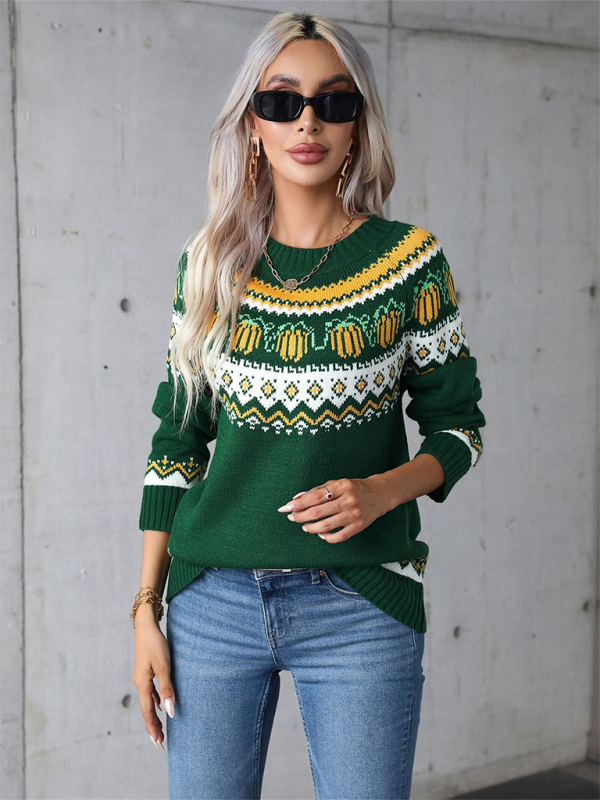 Halloween Sweater Crew Neck Holiday Sweater