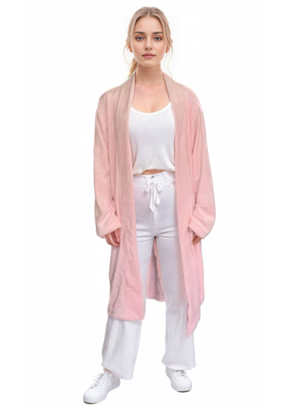 V-neck robe homewear simple leisure home pajamas robe