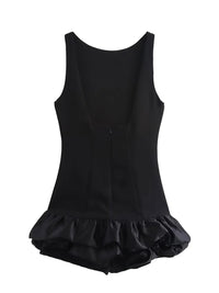 Fashion sleeveless short ruffle dress