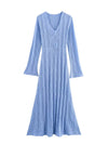 Women's Vacation Long Sleeve Long Knit Dress