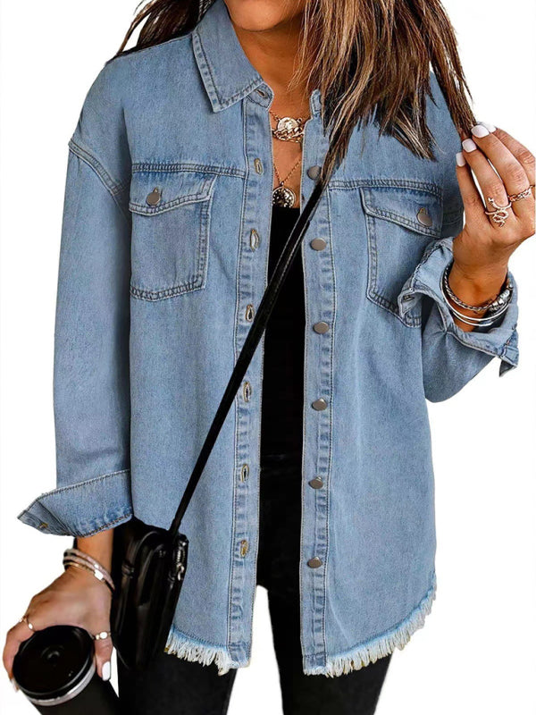 New Washed Denim Shirt Jacket