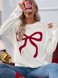 Loose Long Sleeve Crewneck Christmas Sweater