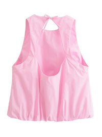 Balloon Top Pink Sleeveless Hottie Tank Top