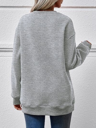 Letter Graphic Dropped Shoulder Sweatshirt