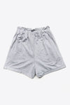 Buttoned Drawstring Waist Cuffed Shorts