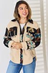 Pocketed Button Up Dropped Shoulder Jacket