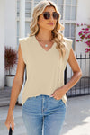 V-Neck Cap Sleeve Tank