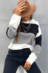 Longing For Fall Color Block Sweater