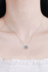 1 Carat Moissanite Round Pendant Chain Necklace - Everydayswear