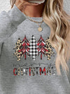 MERRY CHRISTMAS Round Neck Long Sleeve Sweatshirt