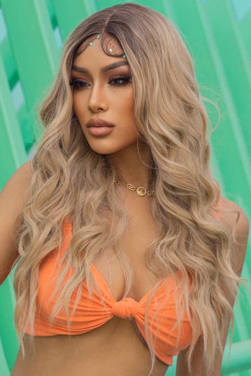 13*2" Lace Front Wigs Synthetic Long Wave 26'' 150% Density - Everydayswear
