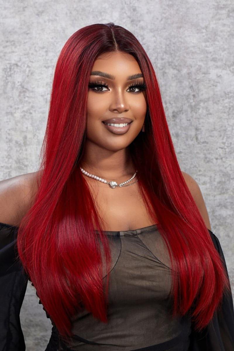 13*2" Lace Front Wigs Synthetic Straight 26" 150% Density - Everydayswear