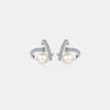 Natural Pearl Moissanite 925 Sterling Silver Earrings