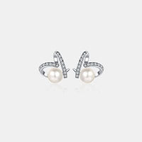 Natural Pearl Moissanite 925 Sterling Silver Earrings