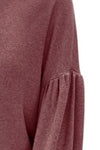 Round Neck Lantern Sleeve T-Shirt