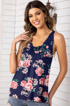 Floral Scoop Neck Tank Top