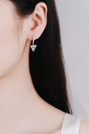 Moissanite Triangle Drop Earrings