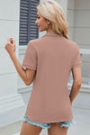 Half Zip Short Sleeve T-Shirt