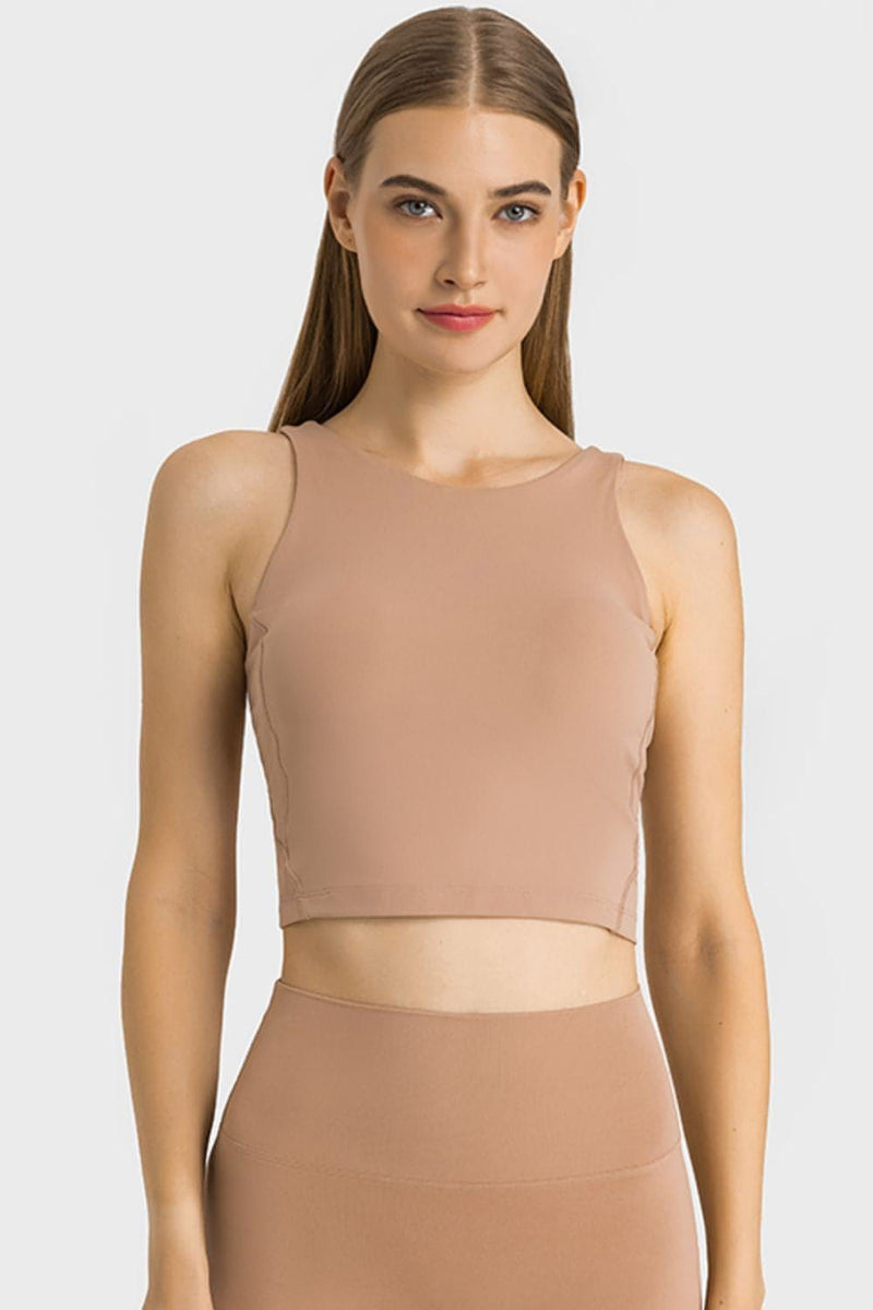 Feel Like Skin Highly Stretchy Cropped Sports Tank