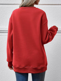 Round Neck Graphic Long Sleeve Sweatshirt