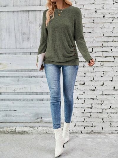 Round Neck Long Sleeve T-Shirt