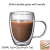 Double Wall Mug for Tea Heart Love Shaped Cup Glass Champagne Wine Milk Juice Espresso Coffee Drinkware Bar Drinking Utensils