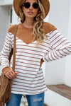 Striped Round Neck Long Sleeve T-Shirt