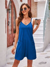 Spaghetti Strap Romper with Pockets