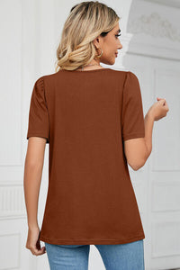 Square Neck Short Sleeve T-Shirt