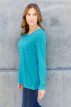 Basic Bae Full Size V-Neck Long Sleeve Top