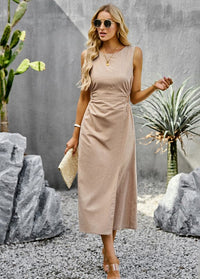 Summer Temperament Waistless Long Sleeveless Sundress