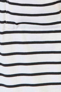 Double Take Striped Open Front Longline Cardigan