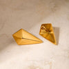 Stainless Steel 18K Gold-Plated Geometric Earrings