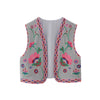 New Ladies Fashion Embroidered Cardigan Vest Vest