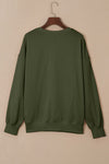 Pocketed Round Neck Dropped Shoulder Sweatshirt