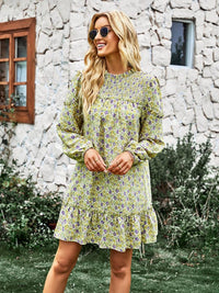 Women's fashion waist reduction holiday loose Floral Dress