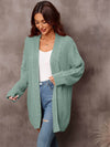 Warm Fall Mixed Knit Open Front Longline Cardigan