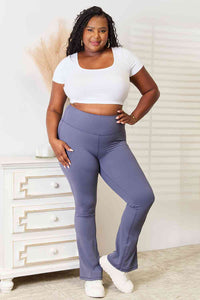 Basic Bae Wide Waistband Bootcut Sports Pants