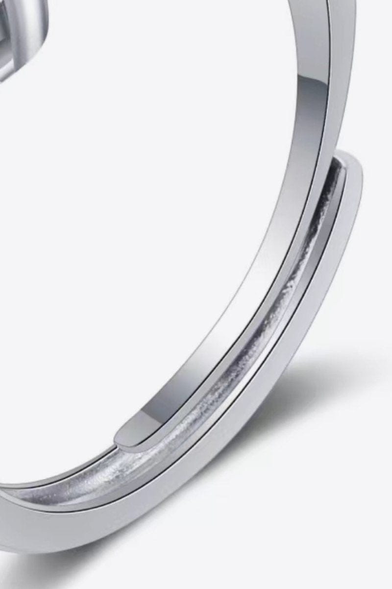 925 Sterling Silver Moissanite Adjustable Ring - Everydayswear