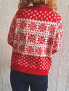 Snowflake Pattern Long Sleeve Sweater