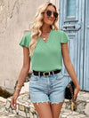 V-Neck Flutter Sleeve Blouse