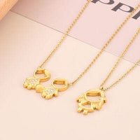 Pendant Rhinestone Stainless Steel Necklace