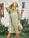 Women's fashion waist reduction holiday loose Floral Dress