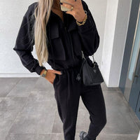 New Women's Fashion Coat Harem Pants Casual Sports Two-piece Set