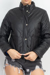 Mock Neck Quilted Jacket