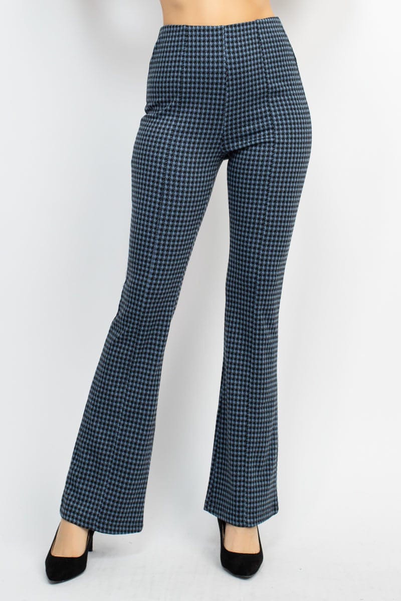 Plaid Bell Bottom Pants